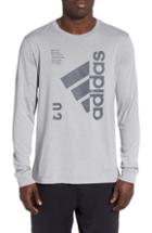 Men's Adidas Long Sleeve Technical T-shirt, Size - Grey