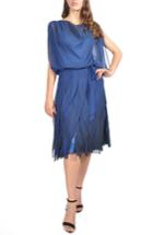 Women's Komarov Blouson Tiered Dress - Blue