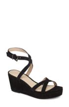 Women's Pelle Moda Keo2 Platform Wedge Sandal M - Black