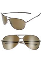 Women's Smith Serpico Slim 2.0 65mm Chromapop Polarized Aviator Sunglasses - Gunmetal/ Grey Polar