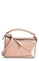Loewe Small Puzzle Bicolor Leather Bag - Coral