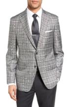 Men's Samuelsohn Bedford Classic Fit Plaid Wool & Silk Sport Coat