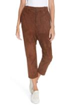 Women's Nili Lotan Paris Leather Pants - Brown