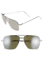 Women's Electric 'av2' 59mm Navigator Sunglasses - Platinum/ Grey/ Silver Chrome