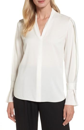 Women's Emerson Rose Bell Sleeve Silk Blend Blouse, Size - Ivory