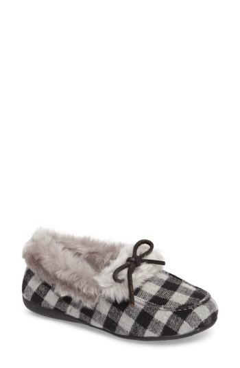 Women's Vionic Juniper Faux Fur Slipper .5 M - Black