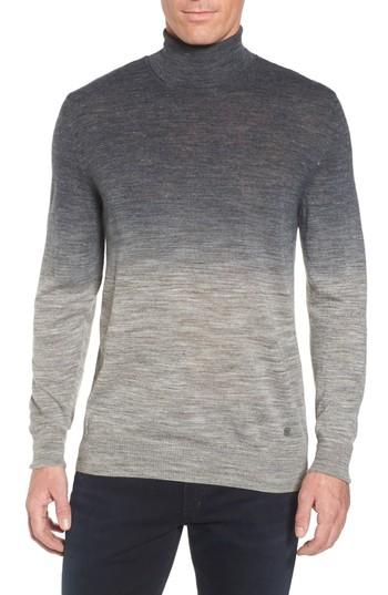 Men's Stone Rose Regular Fit Dip Dye Turtleneck (m) - Grey