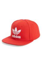 Men's Adidas Trefoil Chain Snapback Baseball Cap - Red