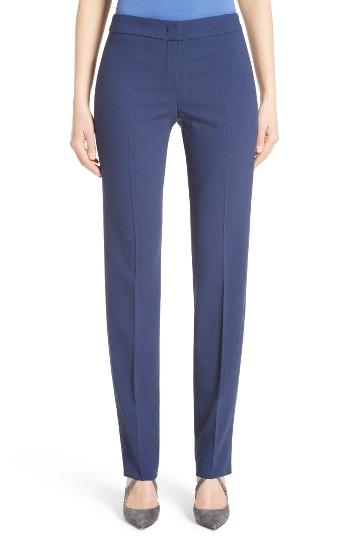 Women's Armani Collezioni Slim Textured Stretch Wool Pants