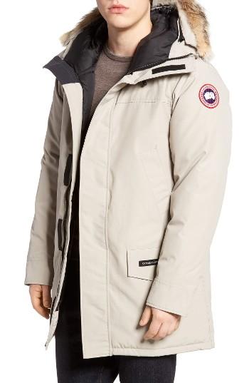Men's Canada Goose Langford Slim Fit Down Parka With Genuine Coyote Fur Trim - Grey