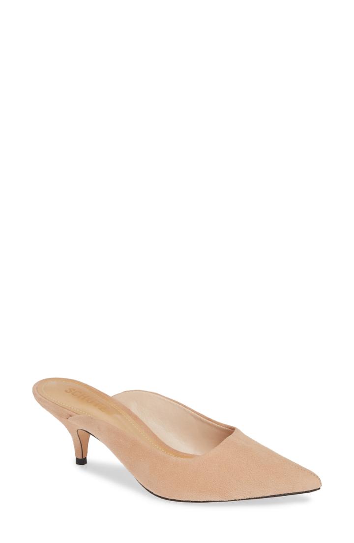 Women's Schutz Keilla Kitten Heel Mule .5 M - Beige