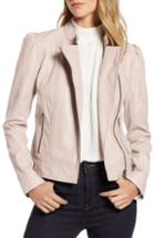 Petite Women's Halogen Leather Jacket P - Pink