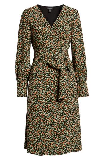 Women's Halogen Wrap Dress - Black