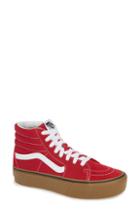 Women's Vans Sk8-hi Platform Sneaker .5 M - Red