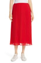 Women's Polo Ralph Lauren Pleat Midi Skirt - Red