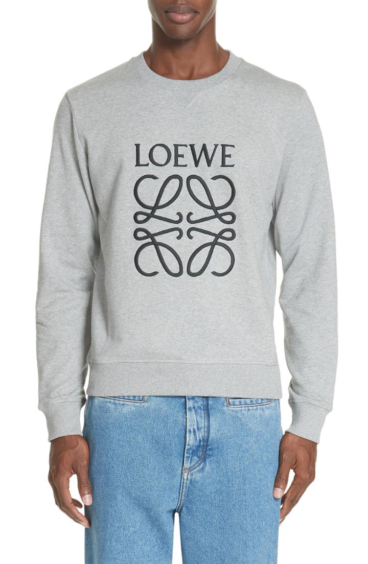 Men's Loewe Embroidered Anagram Logo Sweatshirt
