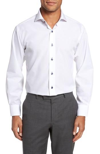Men's Lorenzo Uomo Trim Fit Texture Stripe Dress Shirt