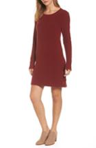 Women's Lucky Brand Lace-up Hem Sweater Dress - Red