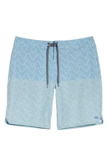 Men's Travis Mathew Teepees Swim Trunks - Blue