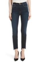 Women's Frame Le High Straight Raw Stagger Jeans - Blue