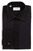 Men's Eton Slim Fit Microprint Tuxedo Shirt - Black