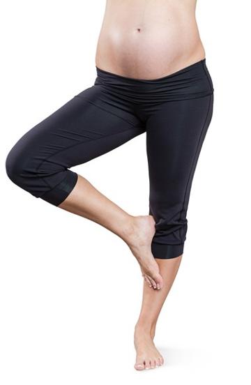 Women's Cozy Orange 'shiva' Crop Maternity Leggings