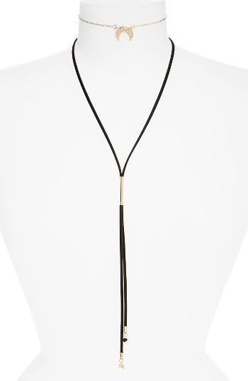 Women's Bp. 2 Layer Crescent Bolo Necklace