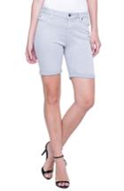 Women's Liverpool Jeans Company Corine Cuffed Denim Shorts - Grey