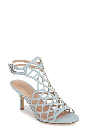 Women's Charles By Charles David Nadya Laser Cut Cage Sandal M - Blue