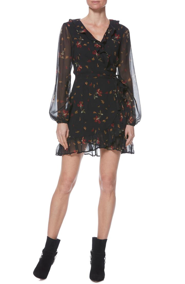 Women's Paige Shawna Ruffle Detail Wrap Minidress - White