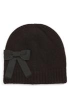 Women's Kate Spade New York Grosgrain Bow Beanie - Black