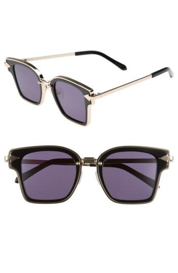 Women's Karen Walker Rebellion 49mm Sunglasses - Black
