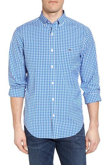 Men's Vineyard Vines Carleton Classic Fit Gingham Sport Shirt - Blue