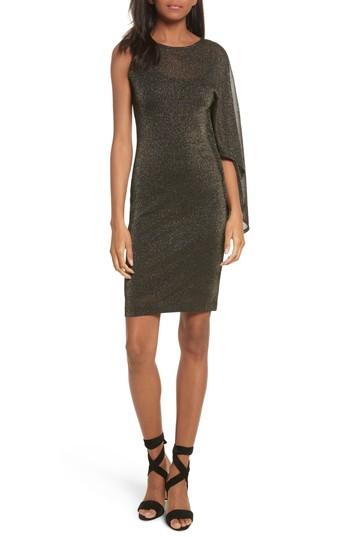 Women's Ted Baker London Draped One-shoulder Dress - Black