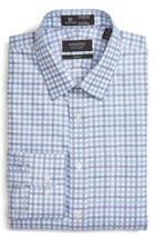Men's Nordstrom Men's Shop Smartcare(tm) Trim Fit Check Dress Shirt .5 32/33 - Blue