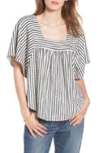 Women's Madewell Stripe Butterfly Top, Size - White