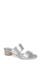 Women's Salvatore Ferragamo Bellundo Double Band Slide Sandal C - Metallic