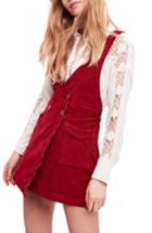 Women's Free People Canyonlands Corduroy Pinafore Dress - Red