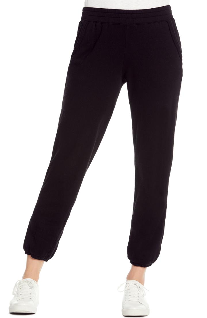 Women's Michael Stars Cozy Terry Sweatpants - Black