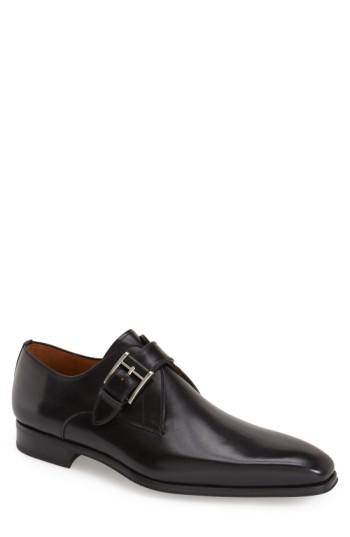 Men's Magnanni 'hugo' Monk Strap Slip-on M - Black