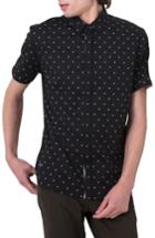 Men's 7 Diamonds Free Sound Print Woven Shirt, Size - Black