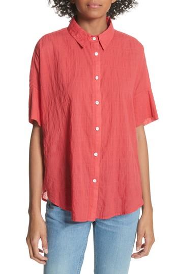 Women's Rag & Bone/jean Tie Shirt, Size - Red