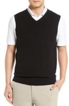 Men's Cutter & Buck Lakemont V-neck Sweater Vest, Size - Black