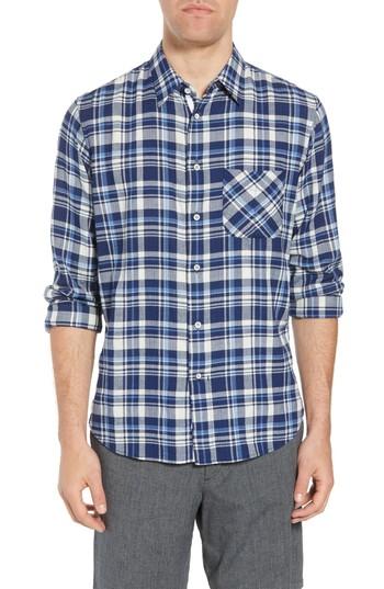 Men's Rag & Bone Fit 3 Plaid Beach Sport Shirt - Blue