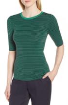 Women's Nordstrom Signature Stripe Crewneck Sweater - Green