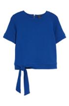 Women's Halogen Side Tie Knit Top, Size - Blue
