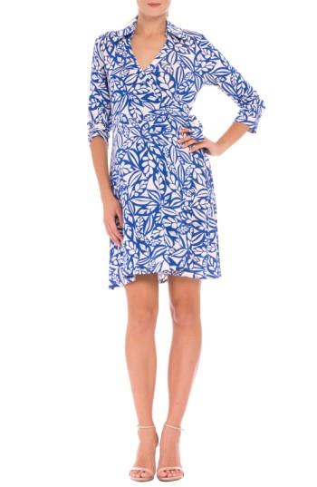 Women's Olian 'miranda' Maternity Wrap Dress - Blue