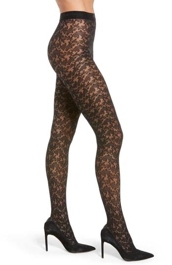 Women's Donna Karan New York Signature Collection Lace Tights - Black