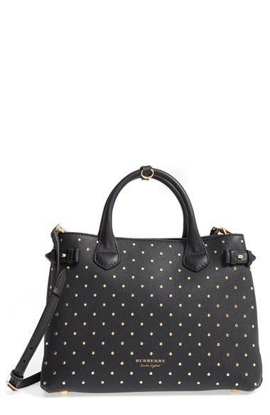 Burberry Medium Banner Studded Leather Satchel -