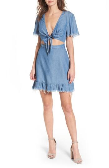 Women's Show Me Your Mumu Melanie Ruffle Minidress - Blue